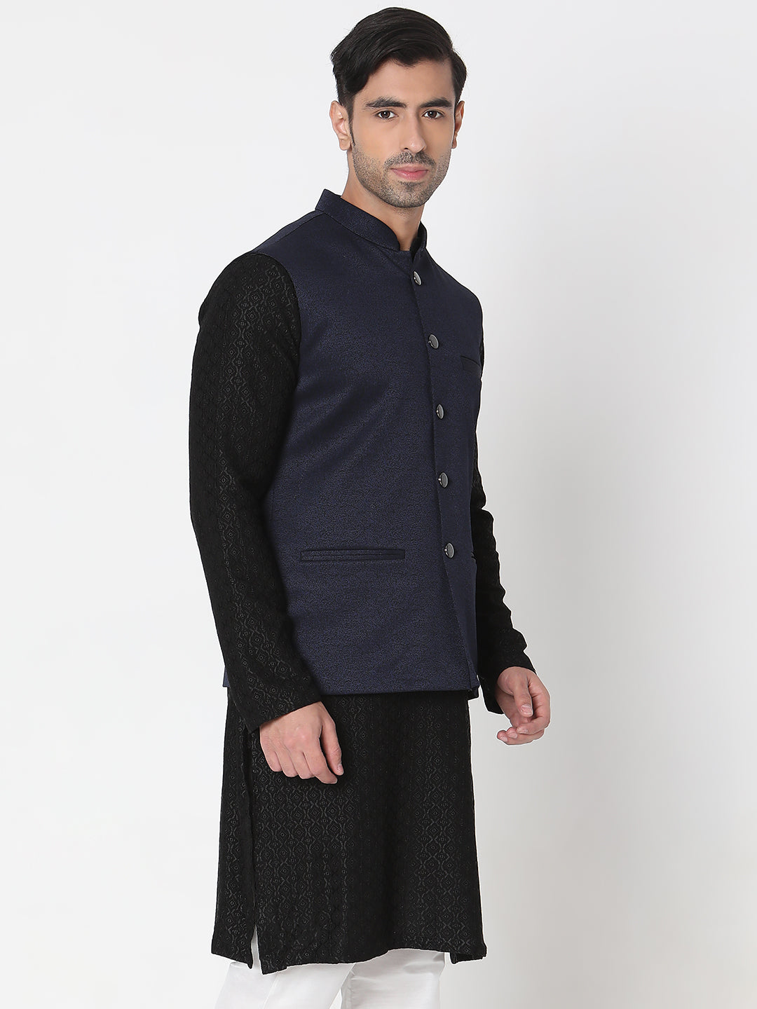 Regular Fit Solid Ethnic Jackets