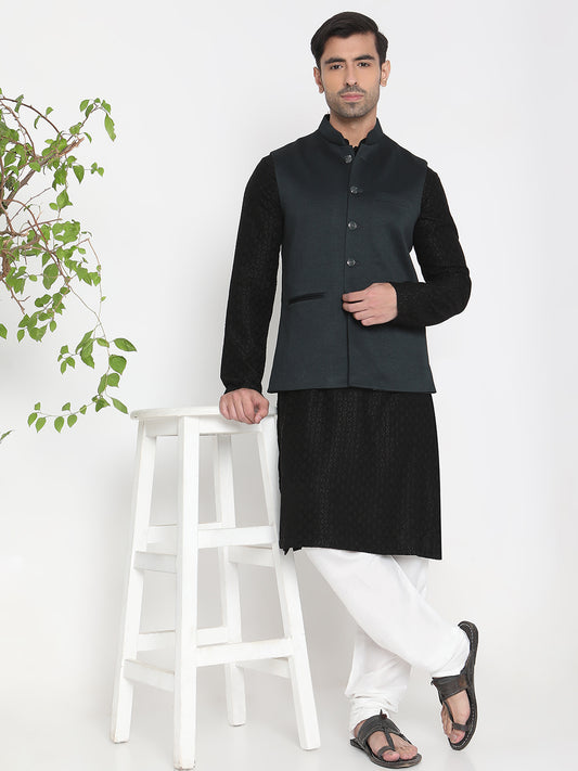Regular Fit Solid Ethnic Jackets