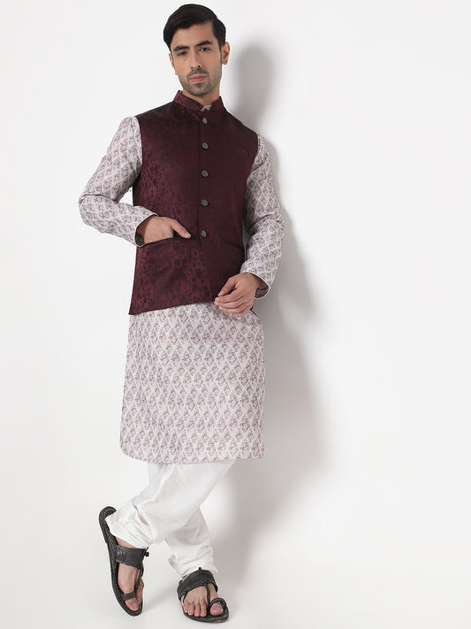 Regular Fit Solid Ethnic Jackets