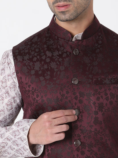 Regular Fit Solid Ethnic Jackets