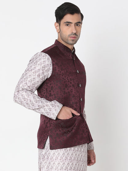 Regular Fit Solid Ethnic Jackets