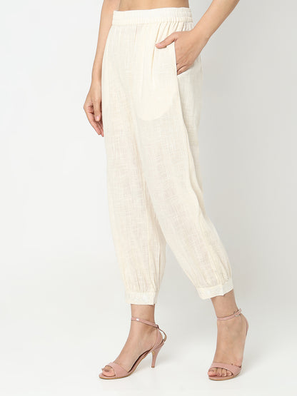 Nylangan Regular Fit Solid Mid Rise Ethnic Pants