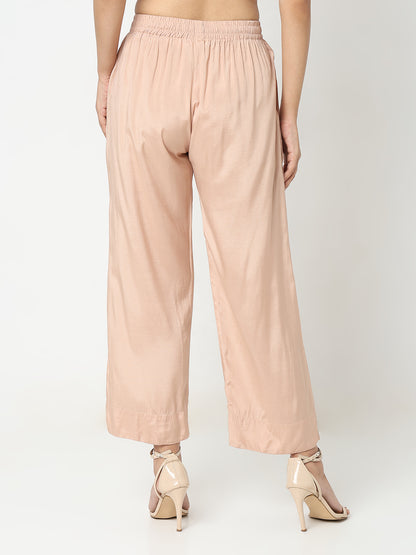 Nylangan Regular Fit Solid Mid Rise Ethnic Pants