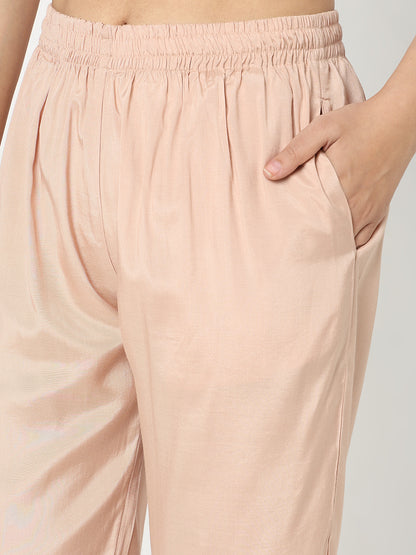 Nylangan Regular Fit Solid Mid Rise Ethnic Pants