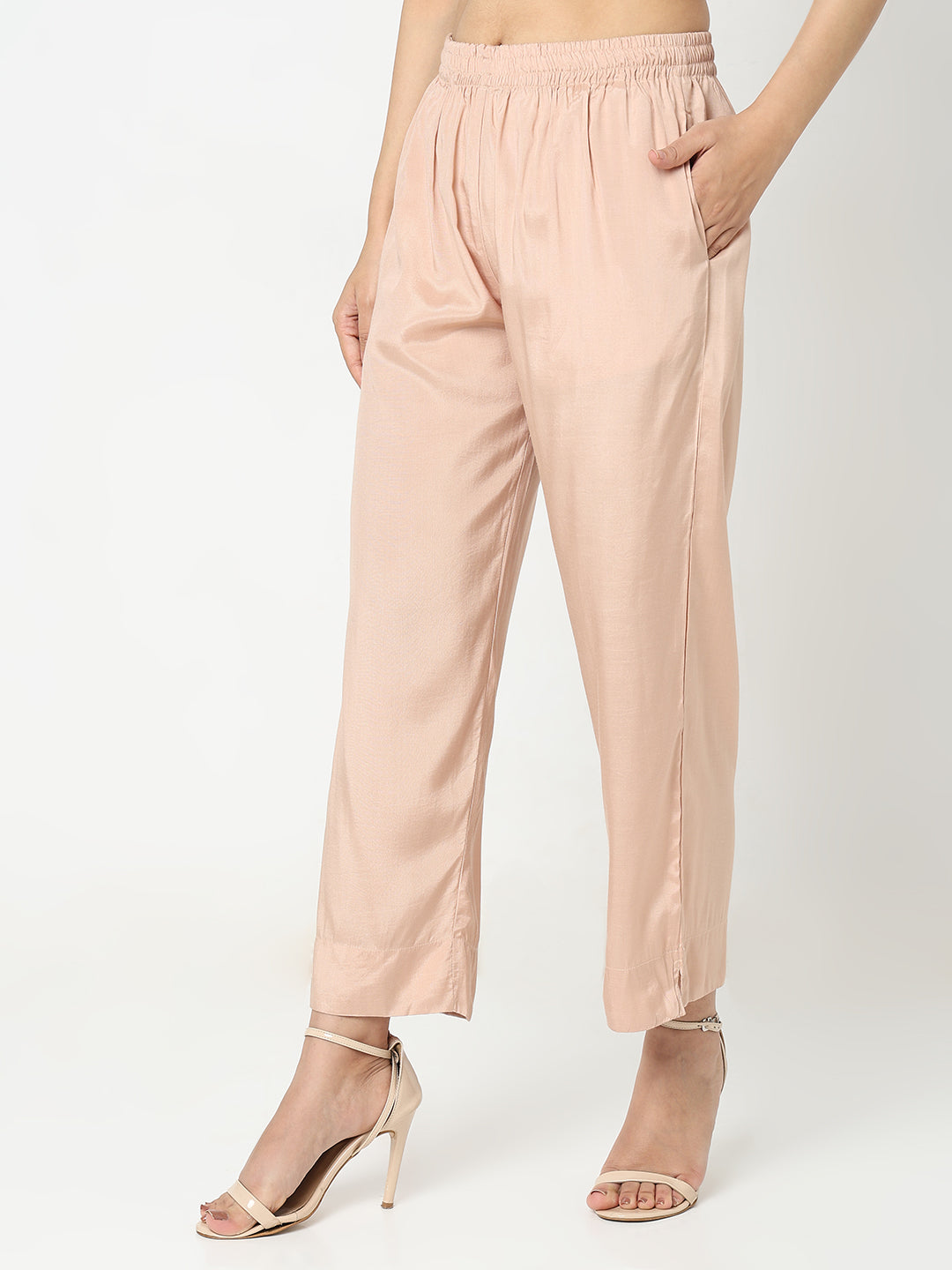 Nylangan Regular Fit Solid Mid Rise Ethnic Pants