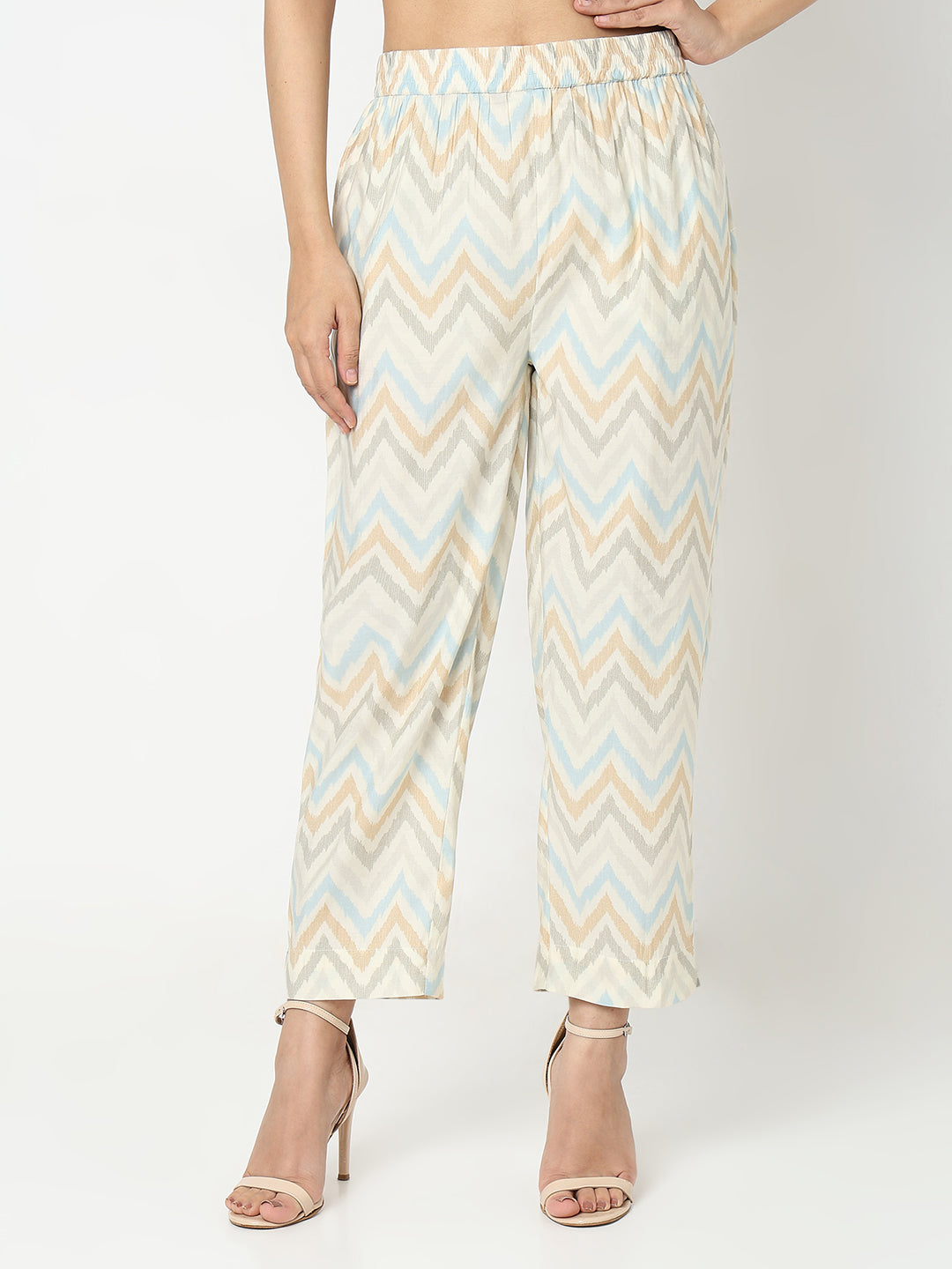 Nylangan Regular Fit Printed Mid Rise Ethnic Pants