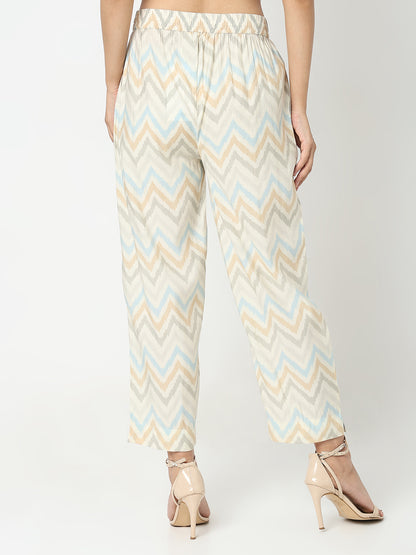 Nylangan Regular Fit Printed Mid Rise Ethnic Pants