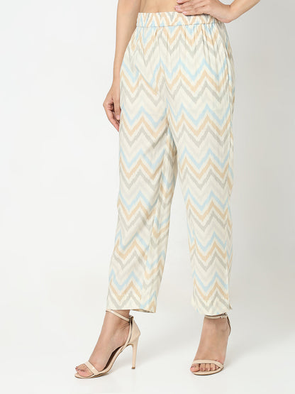 Nylangan Regular Fit Printed Mid Rise Ethnic Pants