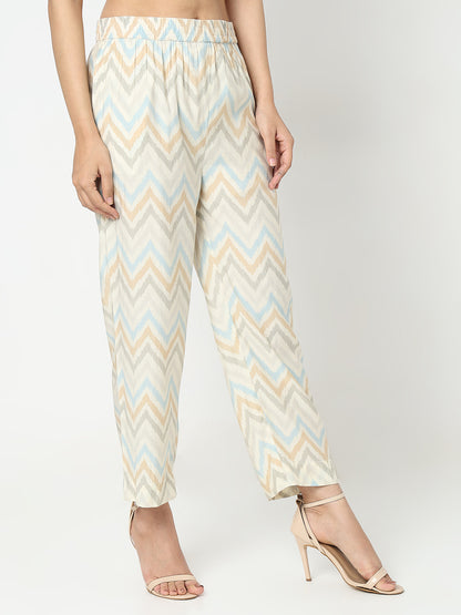 Nylangan Regular Fit Printed Mid Rise Ethnic Pants