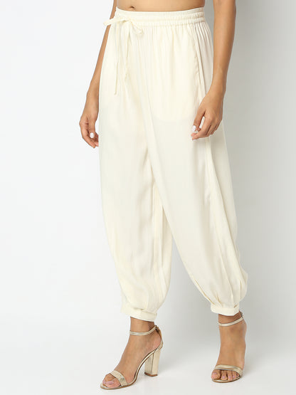 Regular Fit Embroidered Mid Rise Pants