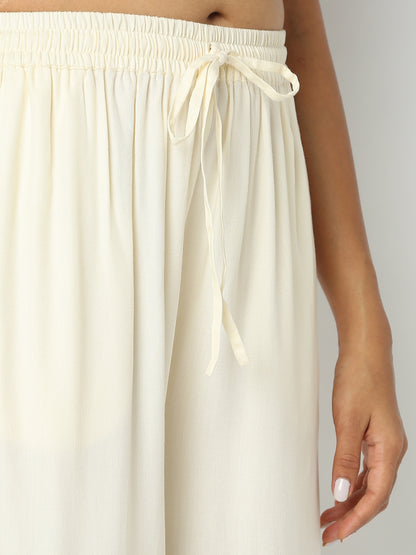 Regular Fit Embroidered Mid Rise Pants