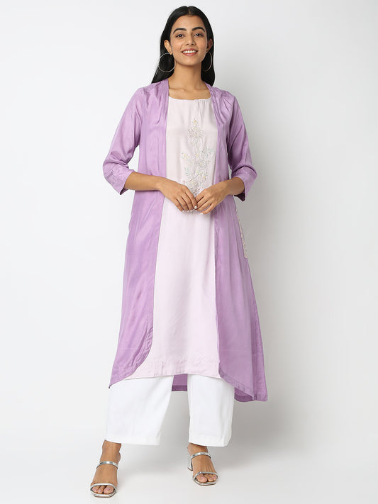 Regular Fit Embroidered Kurta