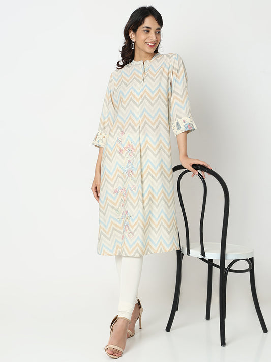 Nylangan Straight Fit Embroidered Kurta