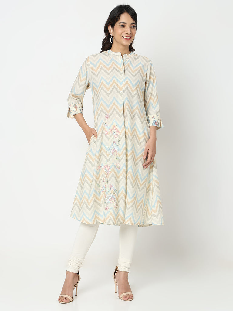 Nylangan Straight Fit Embroidered Kurta