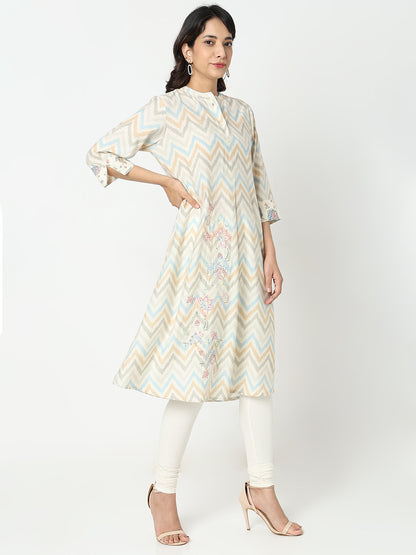 Nylangan Straight Fit Embroidered Kurta