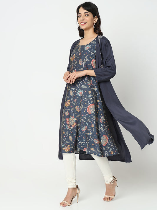 Nylangan Straight Fit Embroidered Kurta