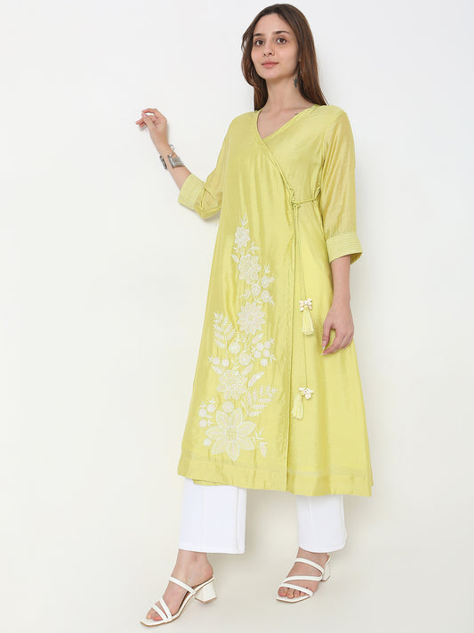 Nylangan Flare Fit Embroidered Kurta