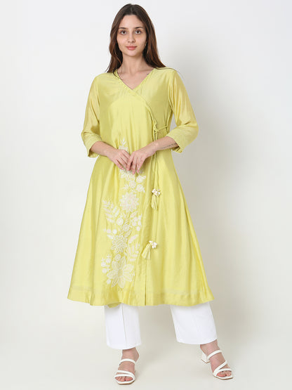 Nylangan Flare Fit Embroidered Kurta