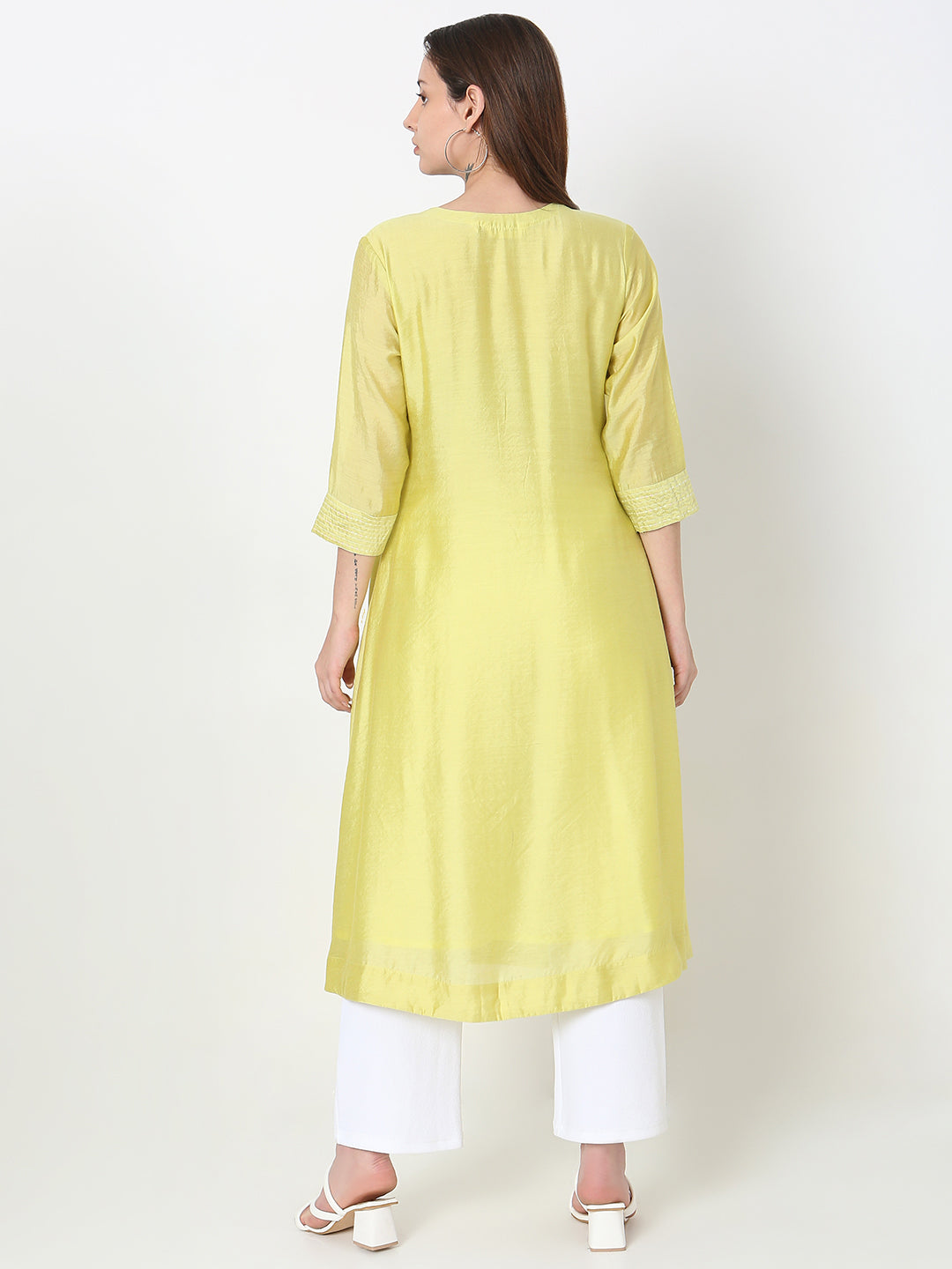 Nylangan Flare Fit Embroidered Kurta