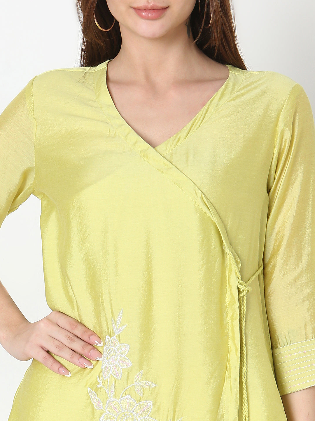 Nylangan Flare Fit Embroidered Kurta