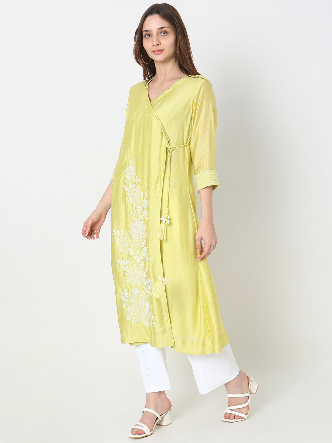 Nylangan Flare Fit Embroidered Kurta