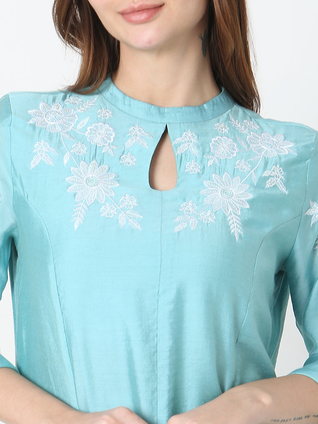 Nylangan Flare Fit Embroidered Kurta