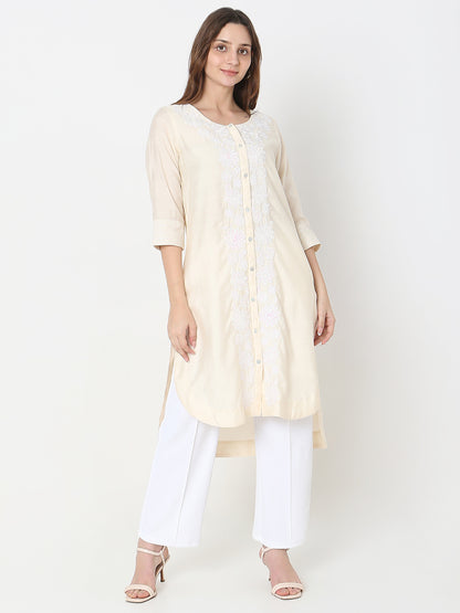 Nylangan Straight Fit Embroidered Kurta