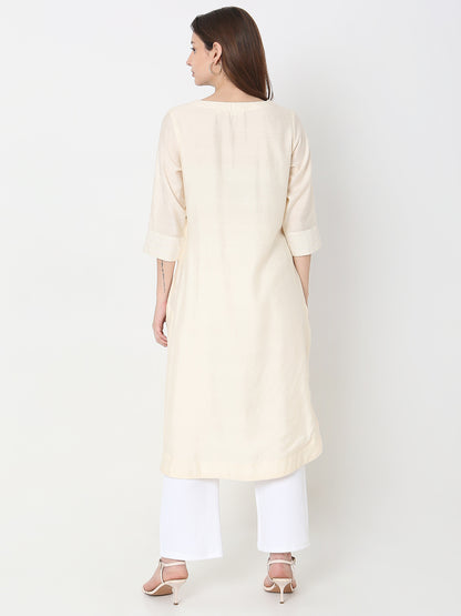 Nylangan Straight Fit Embroidered Kurta