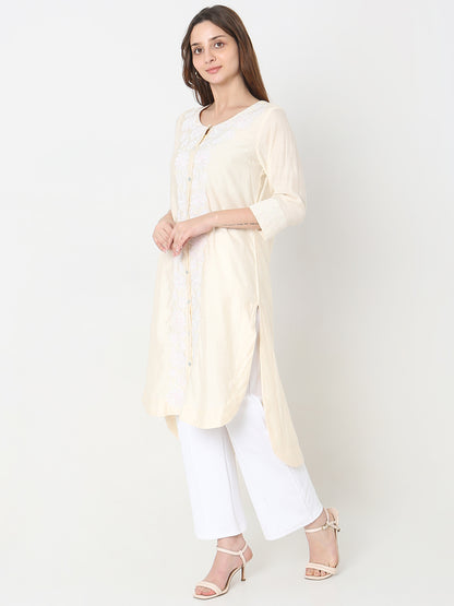 Nylangan Straight Fit Embroidered Kurta