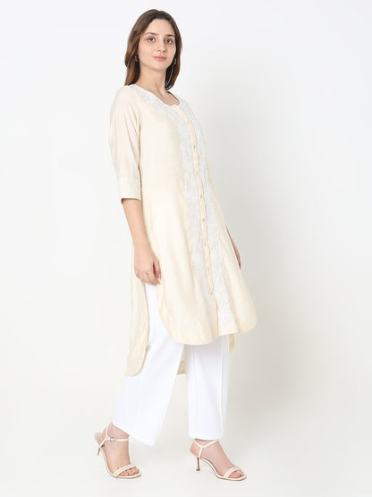 Nylangan Straight Fit Embroidered Kurta