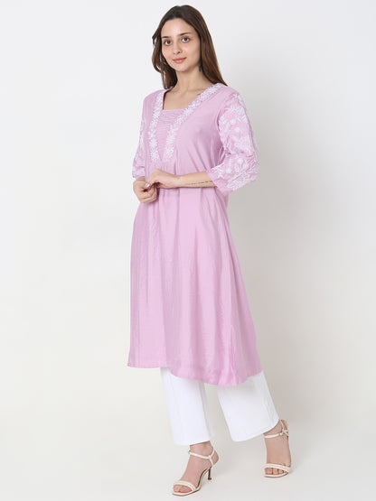 Nylangan Regular Fit Embroidered Kurta