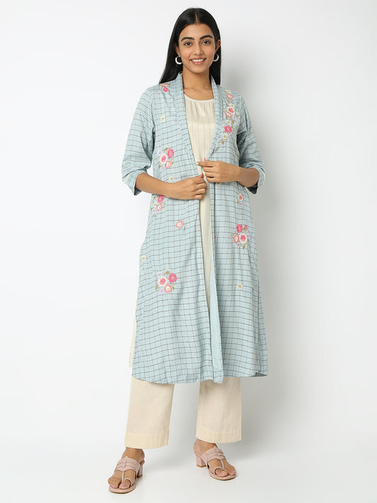 Regular Fit Embroidered Kurta