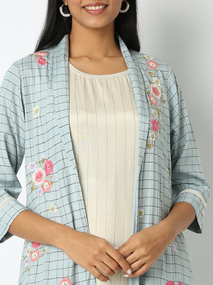 Regular Fit Embroidered Kurta