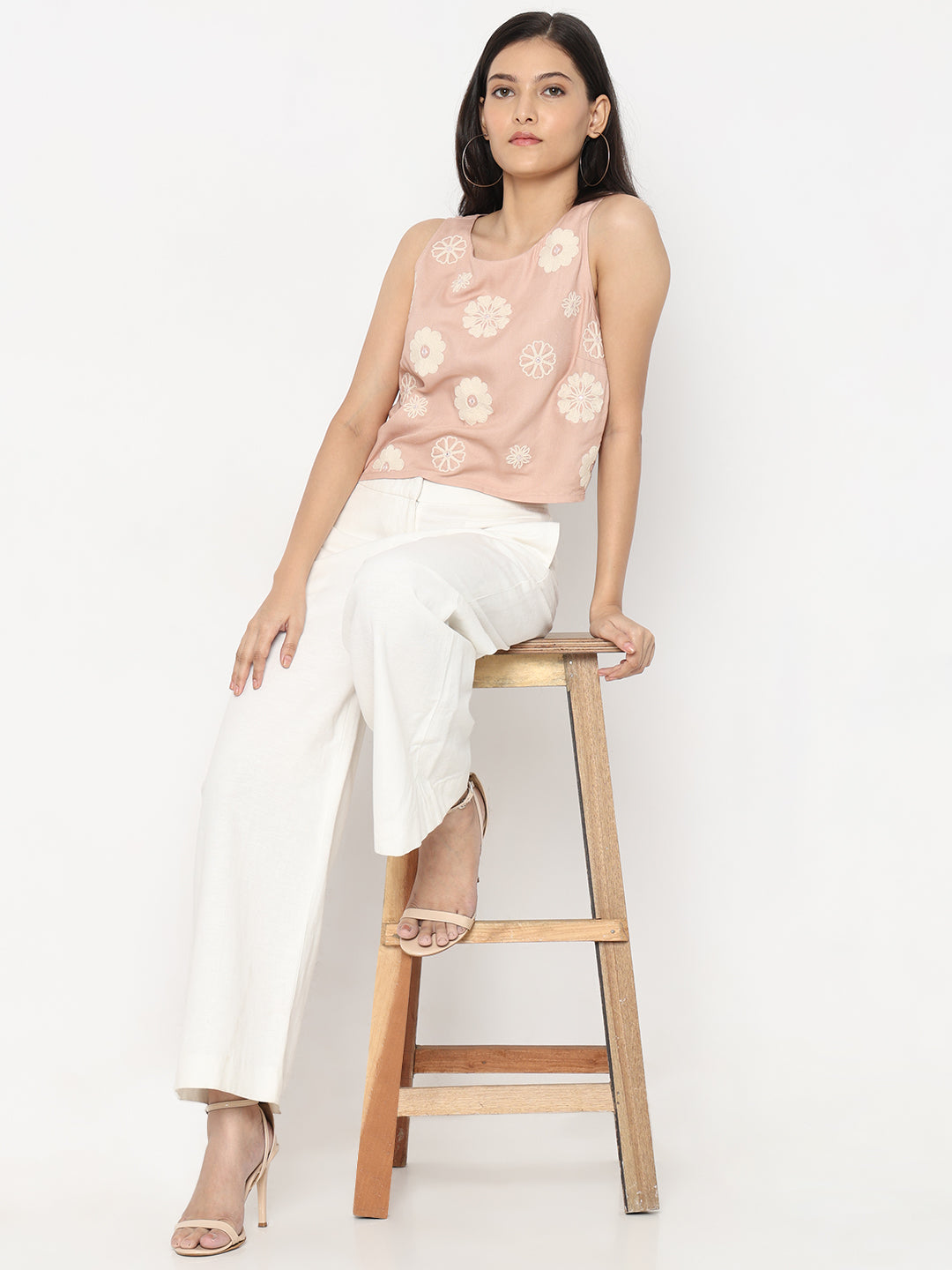 Regular Fit Embroidered Top