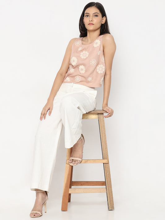 Regular Fit Embroidered Top