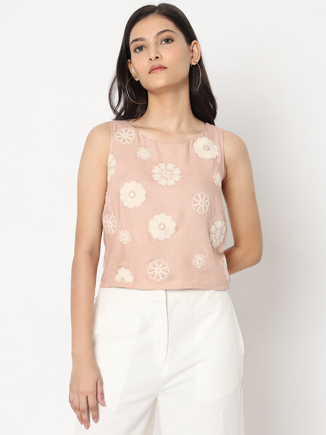 Regular Fit Embroidered Top