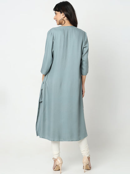 Nylangan Straight Fit Embroidered Kurta