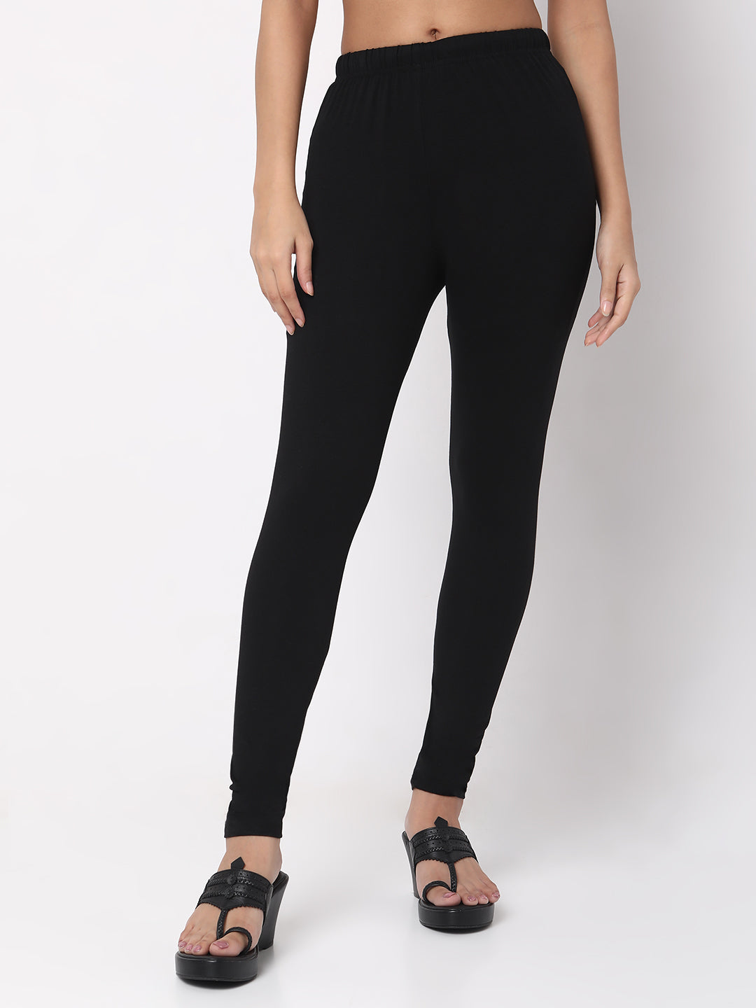 Pencil Solid High Rise Leggings