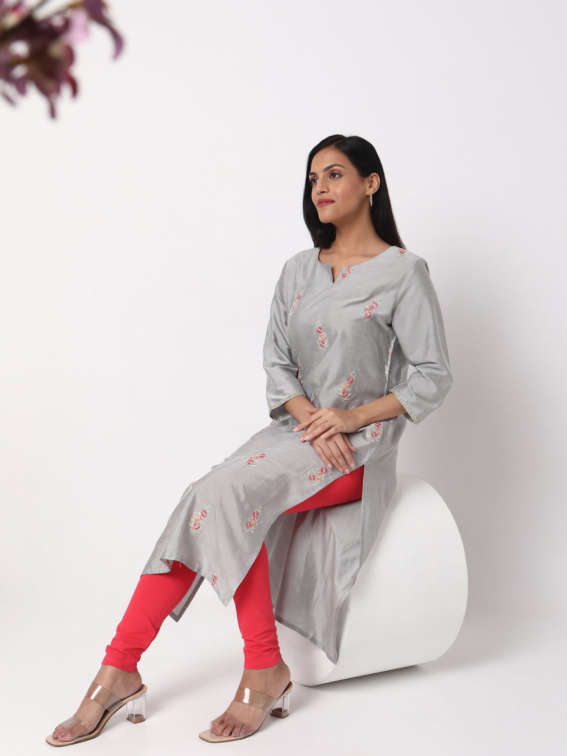Pencil Solid High Rise Leggings