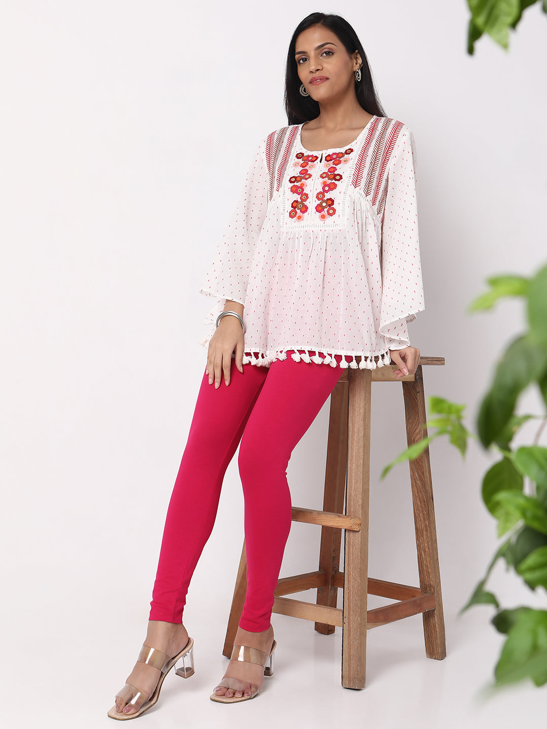 Pencil Solid High Rise Leggings