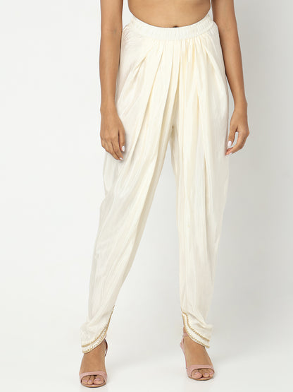Regular Fit Solid Mid Rise Pants