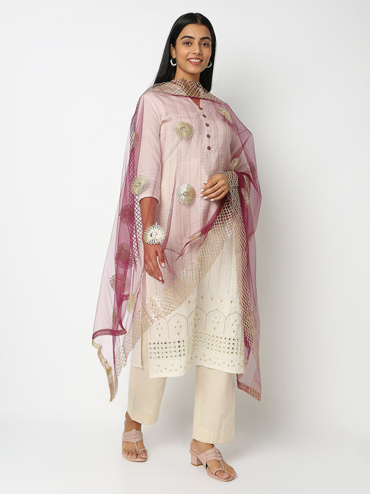 Regular Fit Embroidered Dupatta