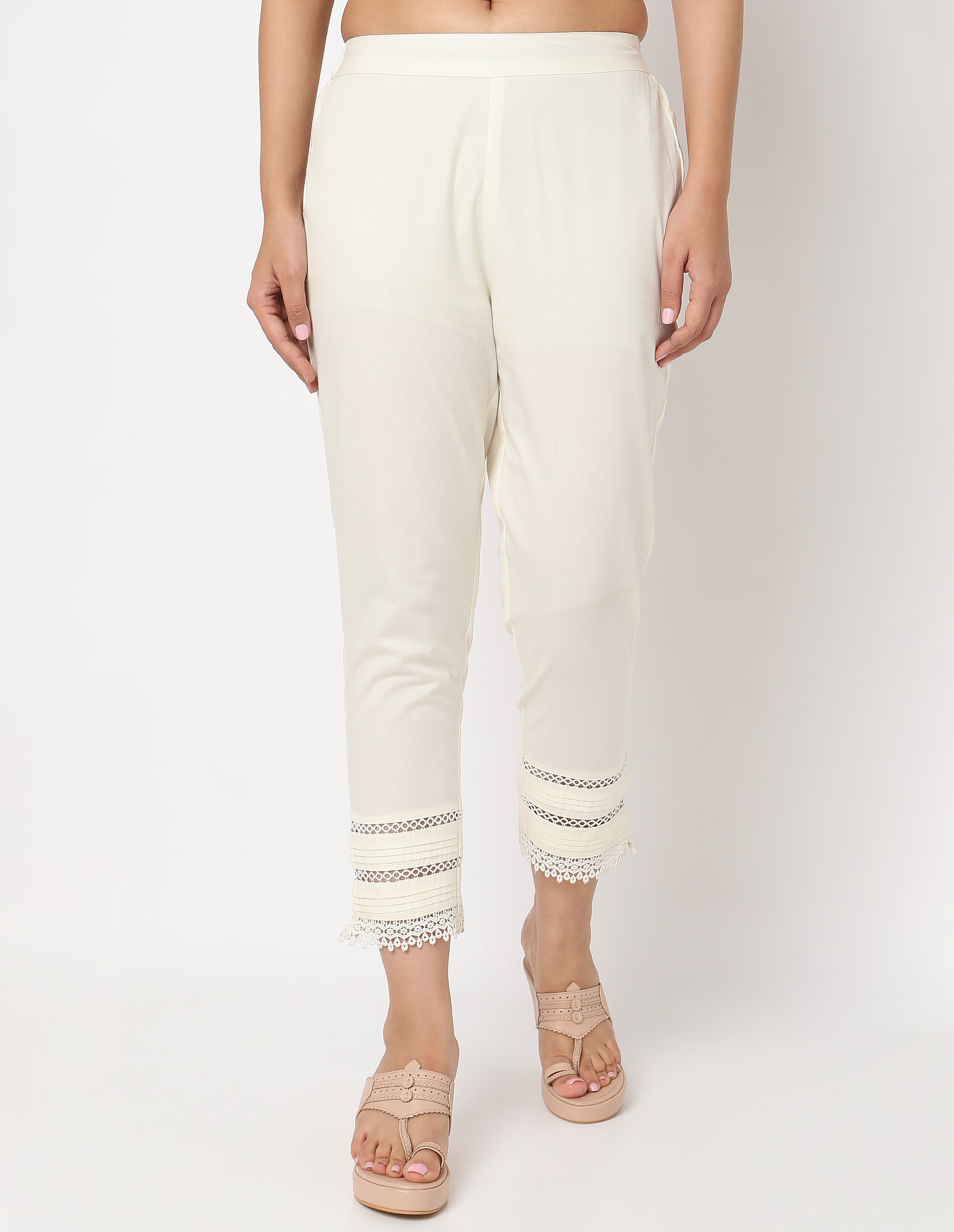Buy Off White Trousers & Pants for Men by MAX Online | Ajio.com