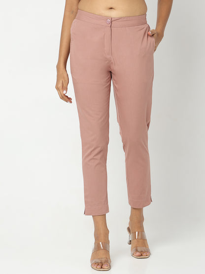 Regular Fit Solid Mid Rise Ethnic Pants