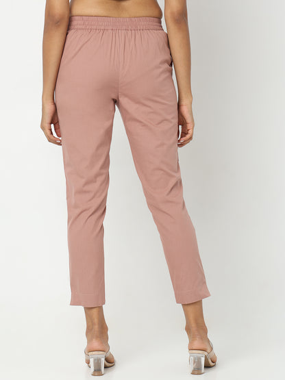 Regular Fit Solid Mid Rise Ethnic Pants