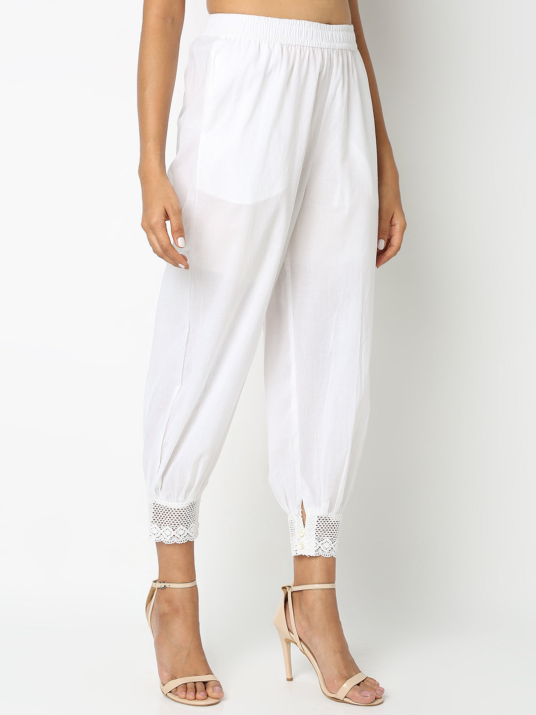 Regular Fit Embroidered Mid Rise Ethnic Pants
