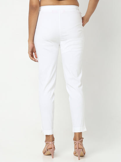 Regular Fit Solid Mid Rise Ethnic Pants