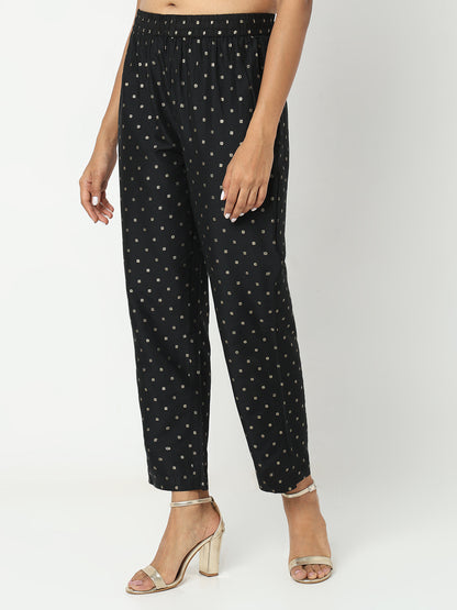 Regular Fit Printed Mid Rise Ethnic Pants