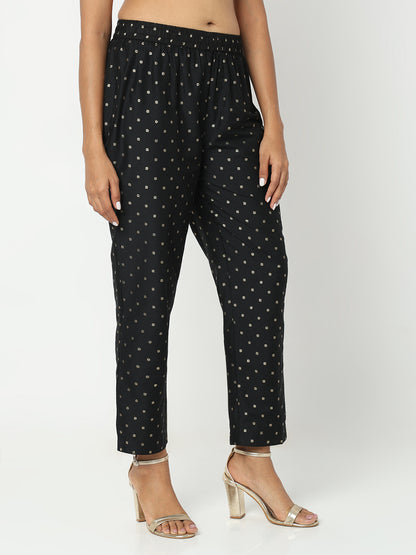 Regular Fit Printed Mid Rise Ethnic Pants
