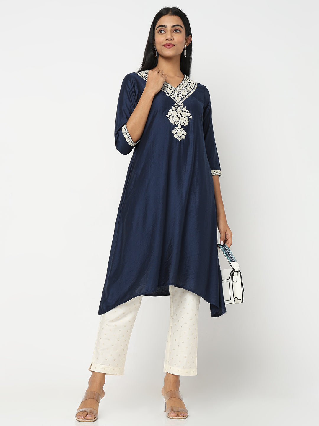 Regular Fit Printed Mid Rise Ethnic Pants